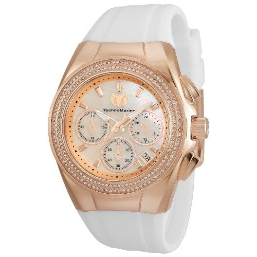 TechnoMarine Cruise Diva Unisex Watch w/ Mother of Pearl Dial - 40mm, White