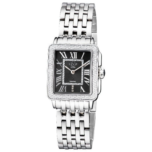 GV2 by Gevril Padova Diamond Quartz Black Dial Women's Watch