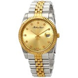 Mathey-Tissot Mathey II Quartz Crystal Gold Dial Men's Watch-40mm
