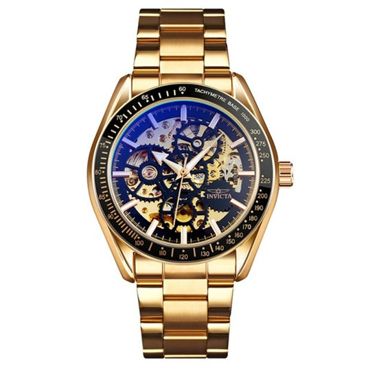Invicta Objet D Art Automatic Men's Watch w/ Skeleton Dial - 47mm, Gold