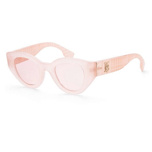 BURBERRY WOMEN'S PINK ROUND SUNGLASSES