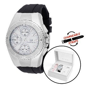 TechnoMarine Cruise Original Unisex Watch w/ Mother of Pearl Dial - 38mm, Black, White, Pink with Interchangeable Strap