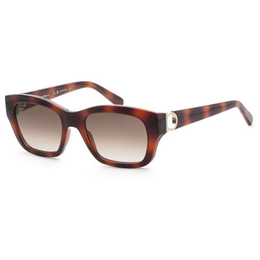 Ferragamo Women's Brown Rectangular Sunglasses