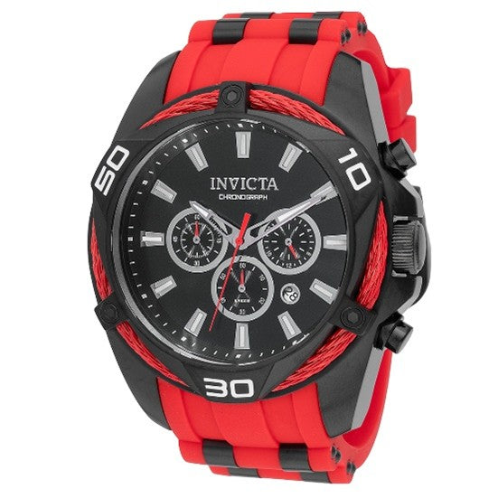 Invicta Bolt Vanguard Men's Watch - 50mm, Red, Black