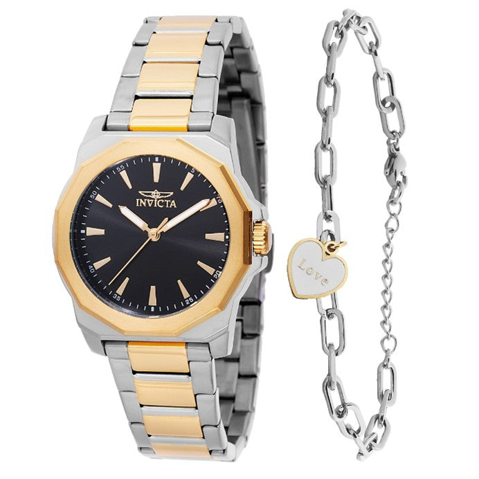 Invicta Speedway Women's Watch - 34mm, Gold, Steel With Bracelet Set