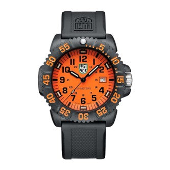 Luminox Sea Lion Quartz Black and Orange Men's Watch