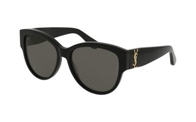Saint Laurent Grey Oval Ladies Sunglasses