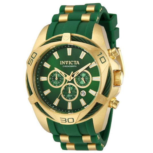 Invicta Bolt Men's Watch - 50mm, Gold, Green