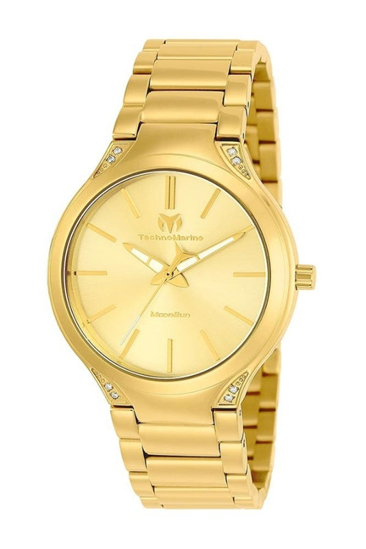 Technomarine Moonsun Quartz Gold Dial Women's Watch 38mm