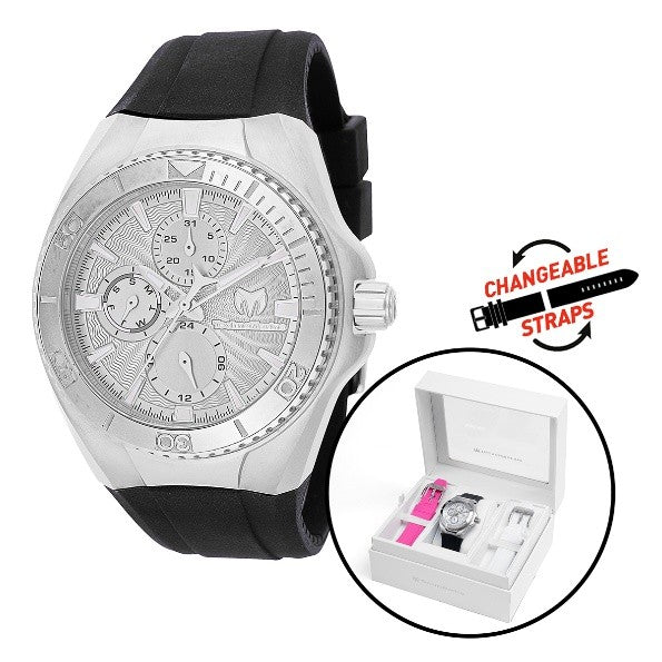 TechnoMarine Cruise California Unisex Watch - 40.57mm, Black, White, Red with Interchangeable Strap