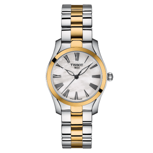 Tissot T-Wave Quartz White Mother of Pearl Dial Ladies Watch