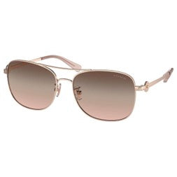 COACH WOMEN'S ROSE GOLD RECTANGULAR SUNGLASSES