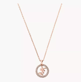 Michael Kors Rose Gold-Tone Brass Necklace