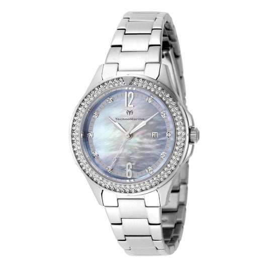 TechnoMarine Luna Tides Women's Watch w/ Mother of Pearl Dial - 33mm, Steel