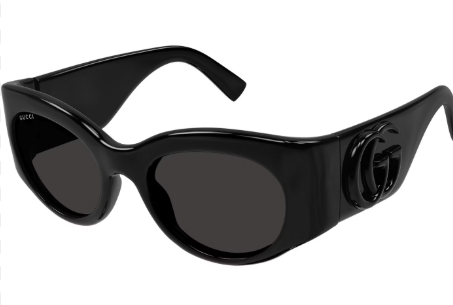 Gucci Grey Oval Ladies Sunglasses