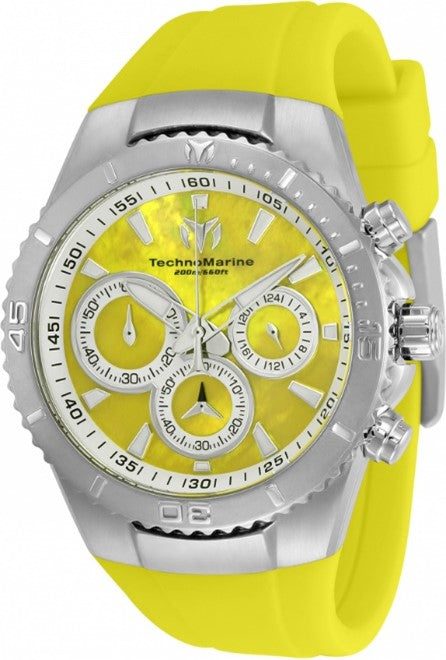 TechnoMarine Manta Sea Women's Watch w/ Mother of Pearl Dial - 40mm, Yellow