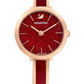 Swarovski Crystalline Quartz Red Dial Women's Watch
