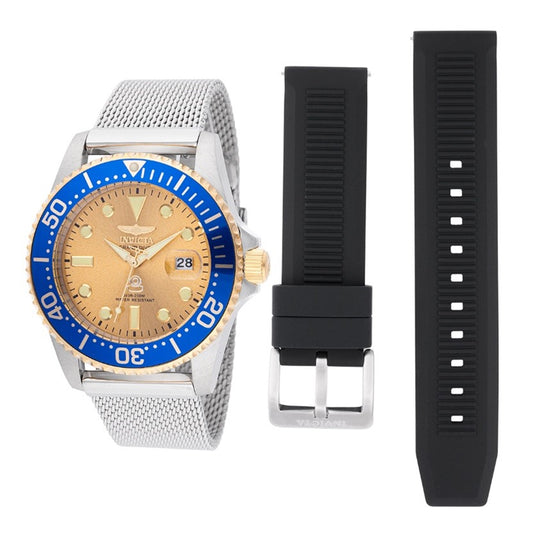 Invicta Pro Diver Men's Watch - 42mm, Black, Steel with Interchangeable Strap