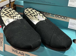 Toms Canvas Women Shoe, black Size 8