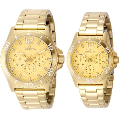 Invicta Celestial Women's & Men's Watch Set - 42mm & 34mm, Gold