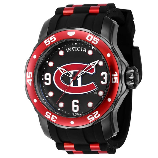 Invicta NHL Montreal Canadiens Men's Watch - 48mm, Black, Red