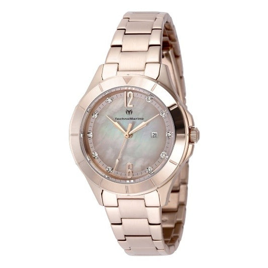 TechnoMarine Luna Tides Women's Watch w/ Mother of Pearl Dial - 33mm, Rose Gold