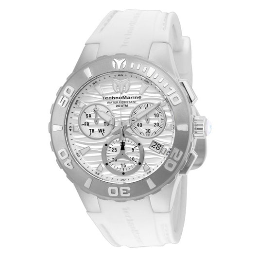 TechnoMarine Cruise Medusa Swiss Ronda Z60 Caliber Men's Watch - 44mm, White