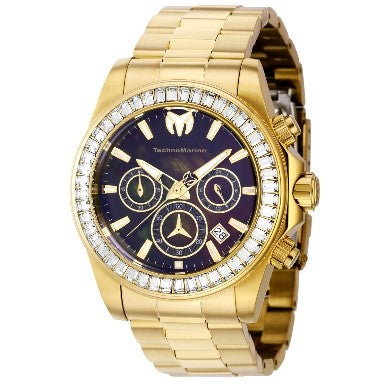 TechnoMarine Manta Ray Men's Watch w/ Mother of Pearl Dial - 42mm, Gold