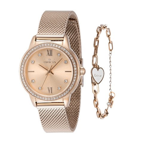 Invicta Angel Women's Watch - 30mm, Rose Gold With Bracelet Set