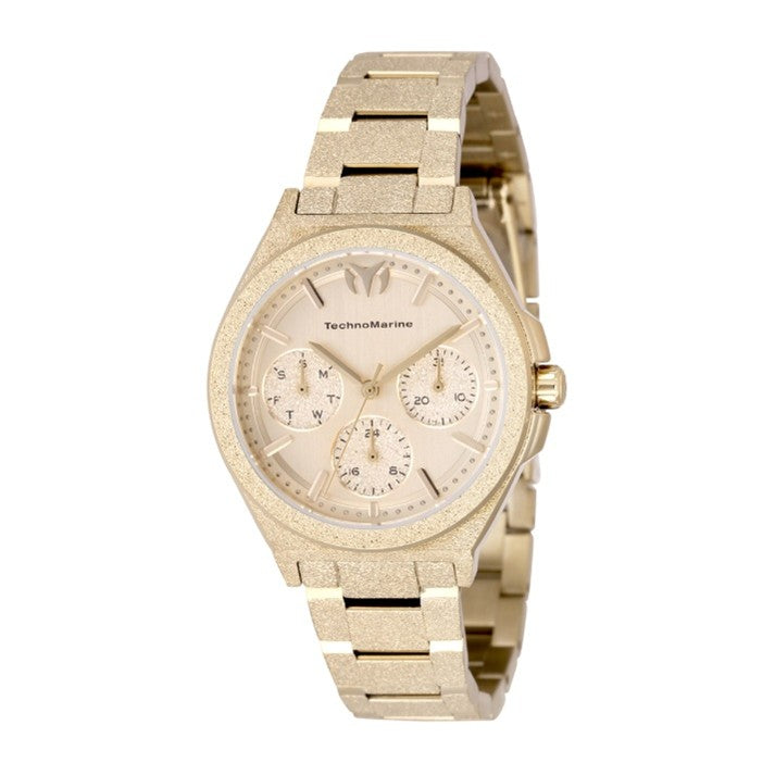 TechnoMarine Ocean Quartz Gold Dial Women's Watch 34mm