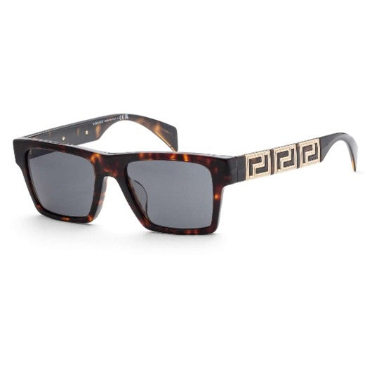 VERSACE MEN'S BROWN RECTANGULAR SUNGLASSES