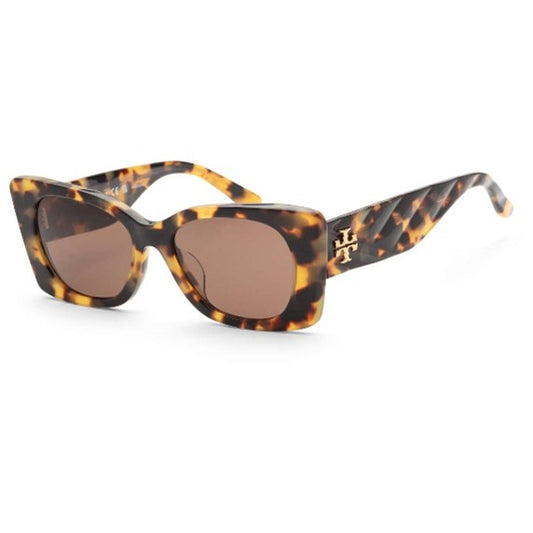 TORY BURCH WOMEN'S BROWN IRREGULAR SUNGLASSES