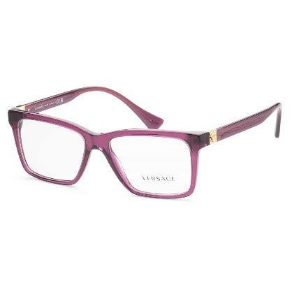 VERSACE MEN'S PURPLE RECTANGULAR OPTICALS