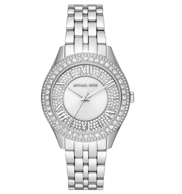 Michael Kors Harlowe Quartz Crystal Silver Dial Ladies Watch