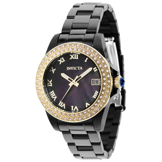 Invicta Angel Women's Watch w/ Mother of Pearl Dial - 34mm, Black