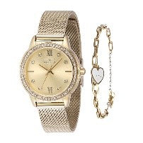 Invicta Angel Women's Watch - 30mm, Gold With Bracelet Set