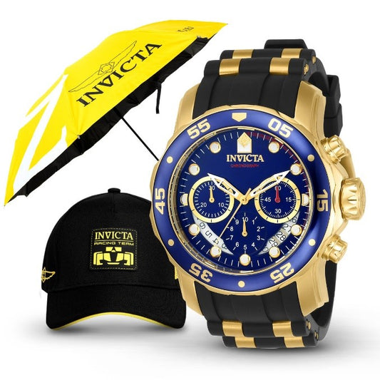 Invicta Pro Diver SCUBA Men's Watch Bundle - 48mm