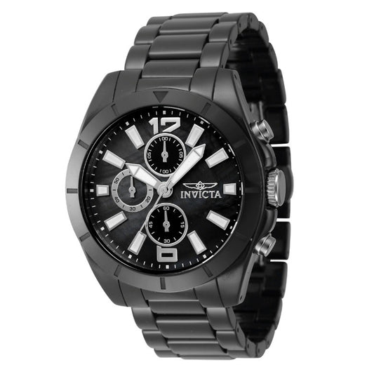 Invicta Scratch-Resistant Solid Ceramic Men's Watch w/ Mother of Pearl Dial - 44.5mm, Black