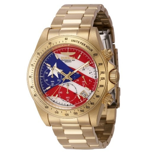 Invicta Speedway Men's Watch w/ Mother of Pearl Dial - 40mm, Gold