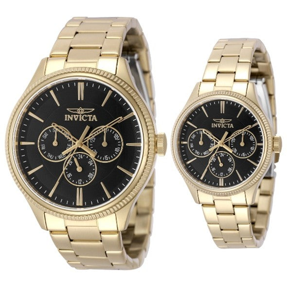 Invicta Specialty Women's & Men's Watch Set - 42mm & 34mm, Gold