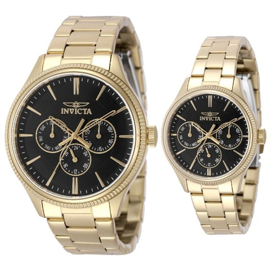 Invicta Specialty Women's & Men's Watch Set - 42mm & 34mm, Gold