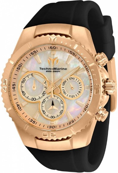 TechnoMarine Manta Sea Women's Watch w/ Mother of Pearl Dial - 40mm, Black