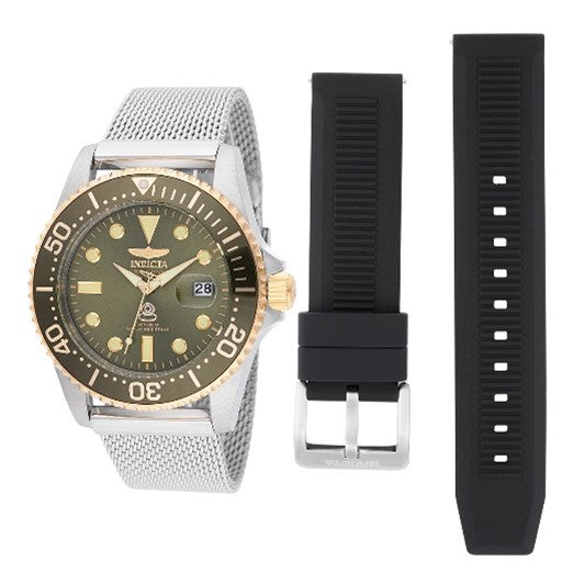 Invicta Pro Diver Men's Watch - 42mm, Black, Steel with Interchangeable Strap