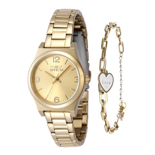 Invicta Angel Women's Watch - 30mm, Gold With Bracelet Set