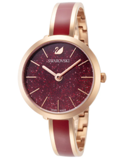 Swarovski Crystalline Quartz Red Dial Women's Watch