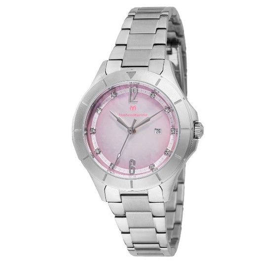 TechnoMarine Luna Tides Women's Watch w/ Mother of Pearl Dial - 33mm, Steel