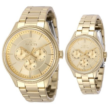 Invicta Specialty Women's & Men's Watch Set - 42mm & 34mm, Gold