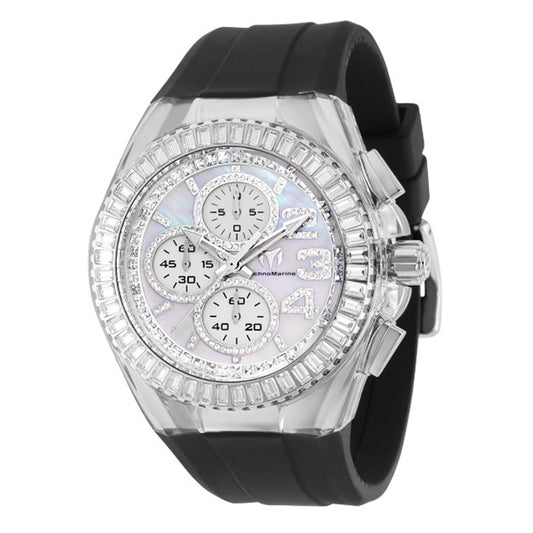 TechnoMarine Cruise Glitz Men's Watch w/ Mother of Pearl Dial - 45mm, Black