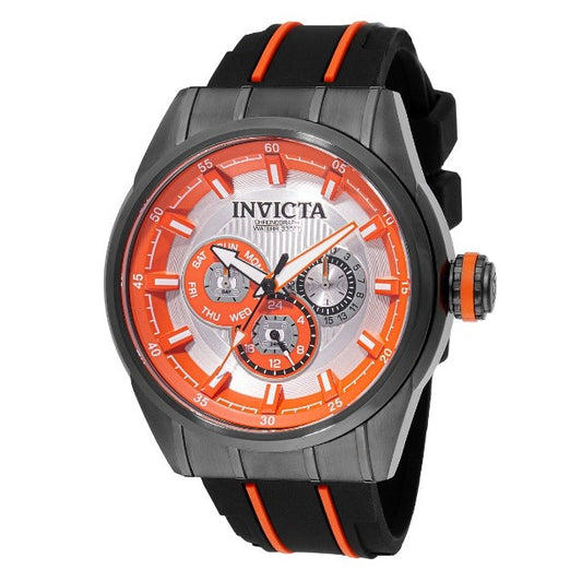 Invicta Speedway Trackline Men's Watch - 48mm, Orange, Black