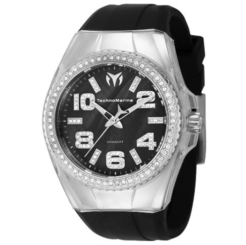 TechnoMarine Cruise Monogram Women's Watch w/ Mother of Pearl Dial - 42mm, Black